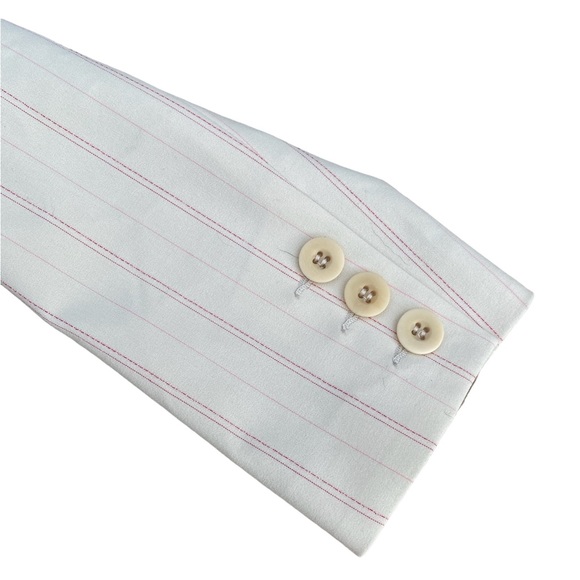 NWT Laundry By Shelli Segal Women’s Blazer Size 2 - White w. Pink Stripes - Picture 3 of 6